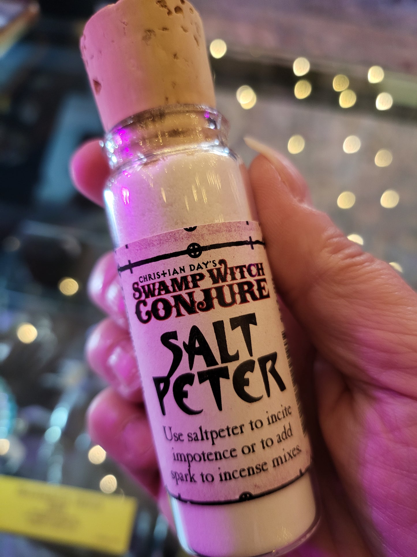 Salt Peter In Jar With Cork Top