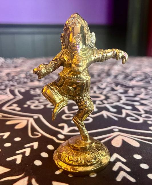 Dancing Ganesh Solid Brass