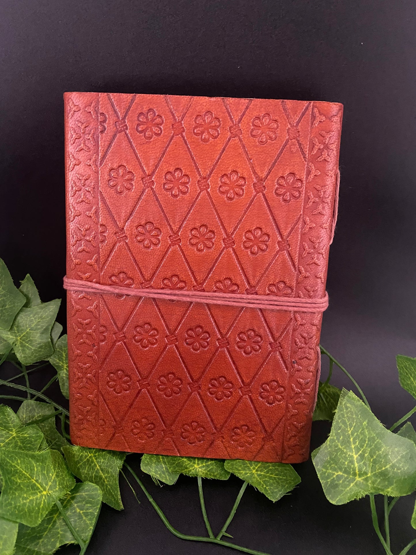 Triple Moon Leather Bound Journal With Cord