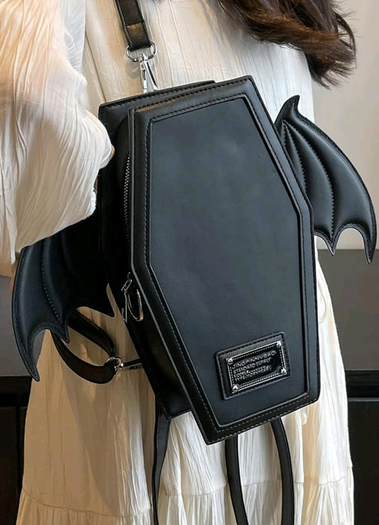 Gothic Coffin Bat Wing Purse