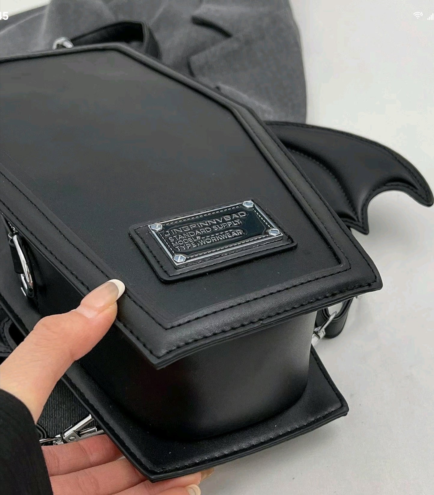 Gothic Coffin Bat Wing Purse