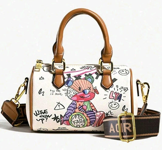Graffiti Cartoon Bear Purse