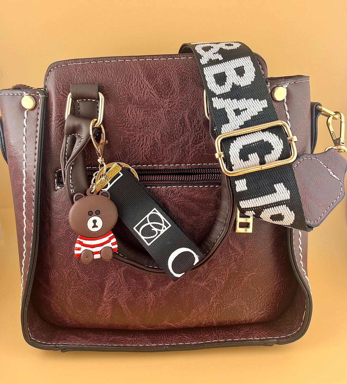 Vintage Zipper Cross Body Bag