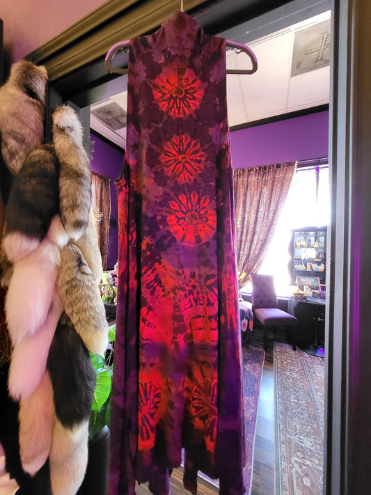 Full-Length Tye Dye Duster Vest