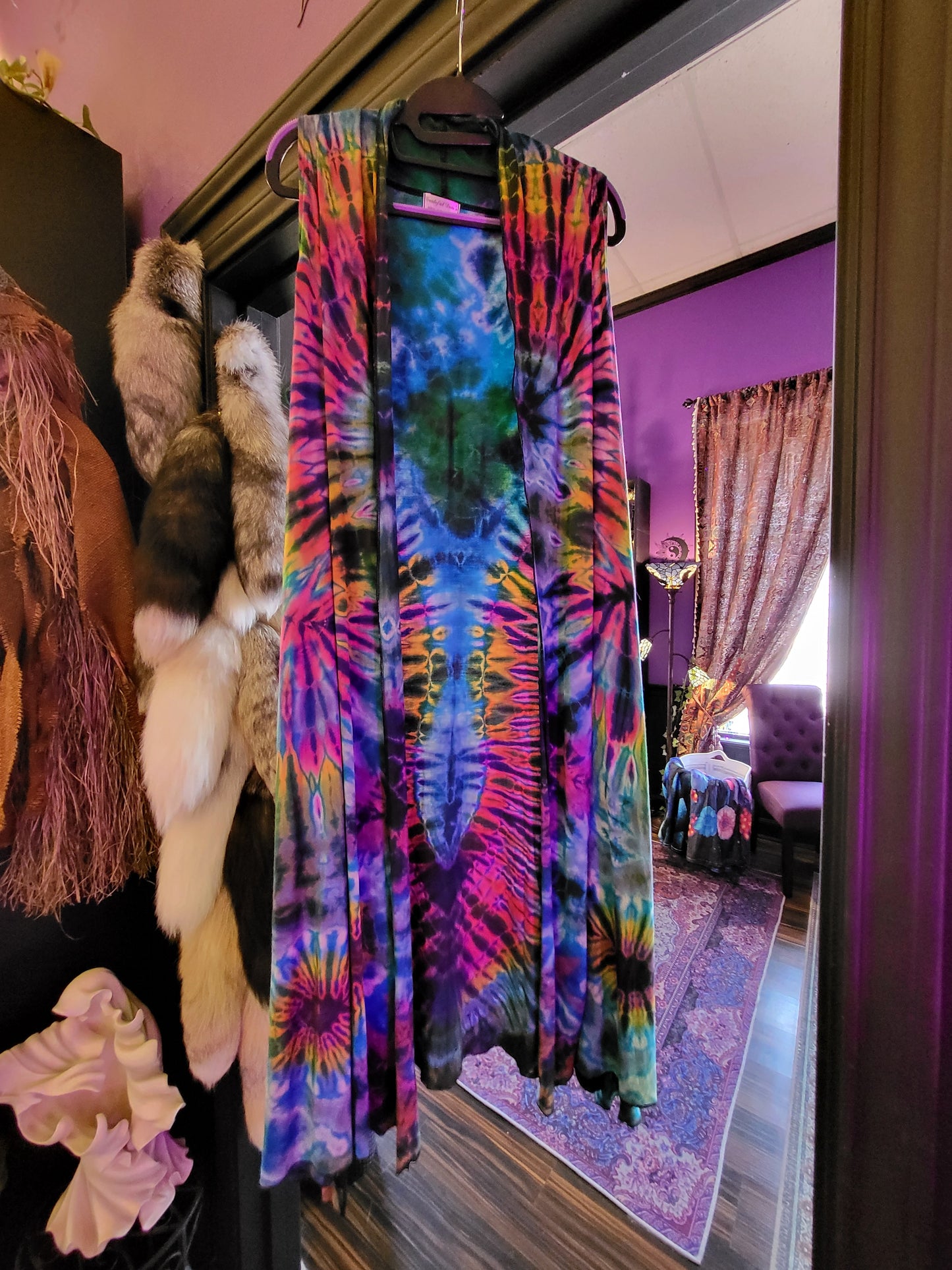 Full-Length Tye Dye Duster Vest