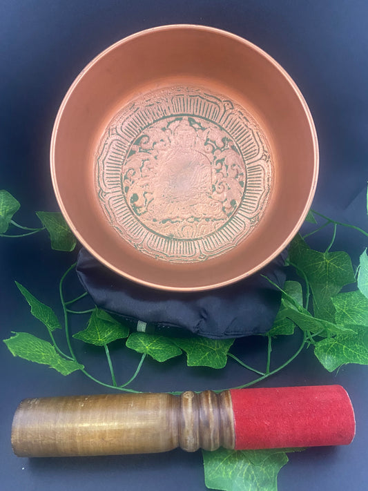 Buddha Design Tibetan Singing Bowl – 6” Brass with Mallet