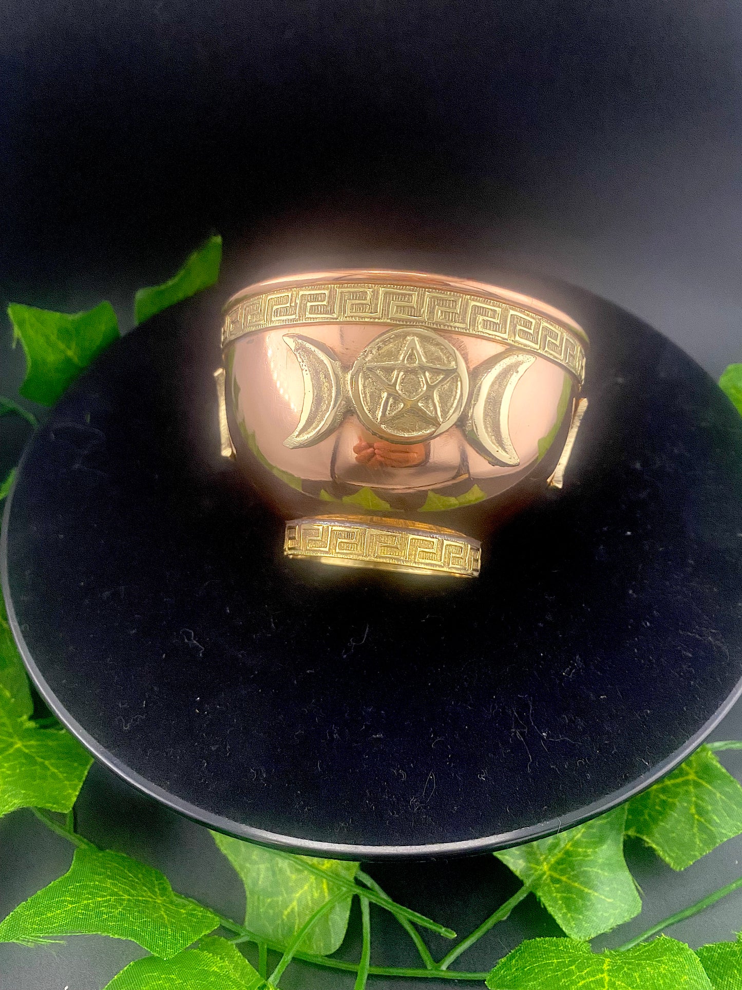 Triple Moon Pentacle Offering Bowl