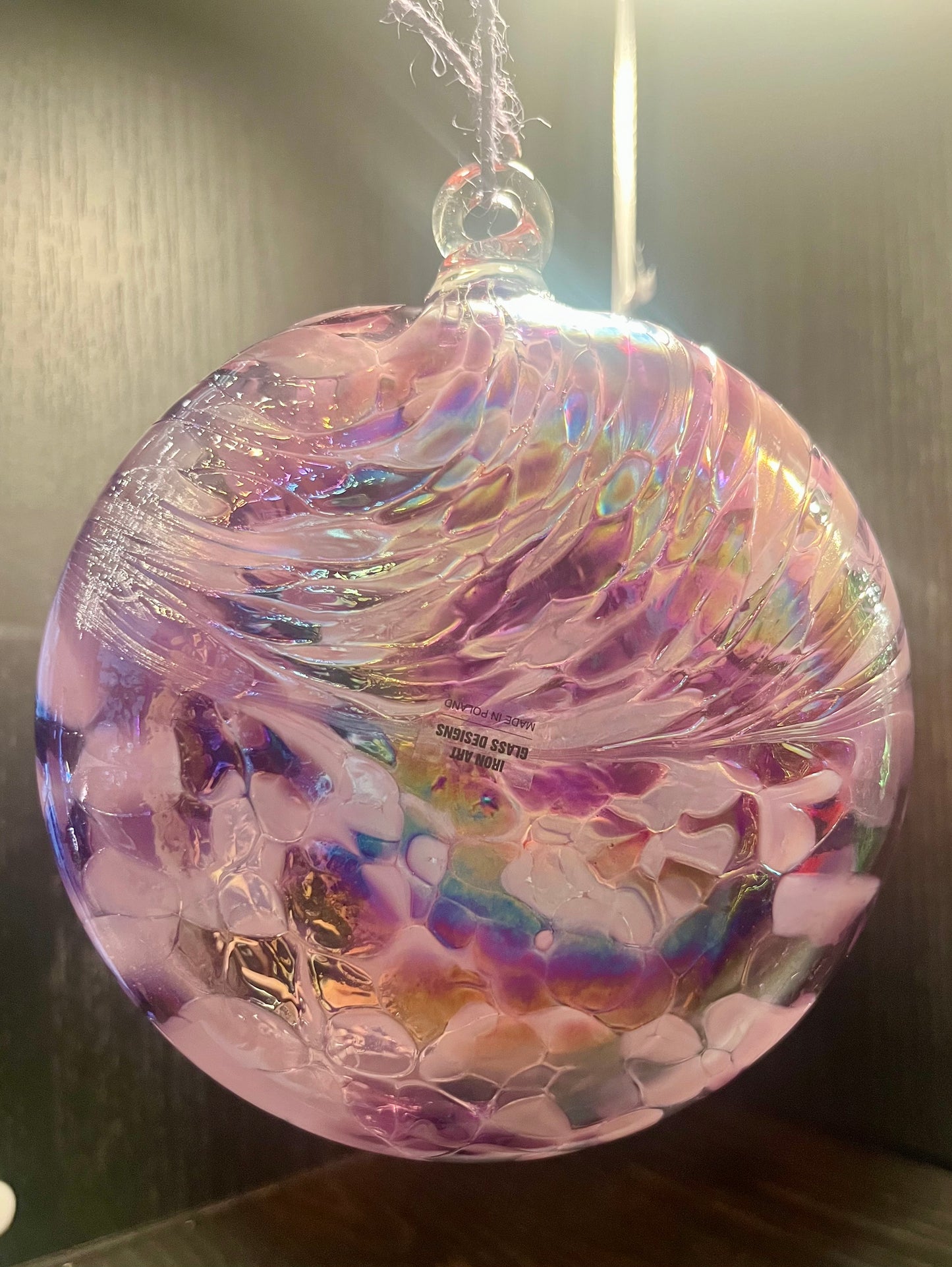 Purple Flat Shaped Witches Ball