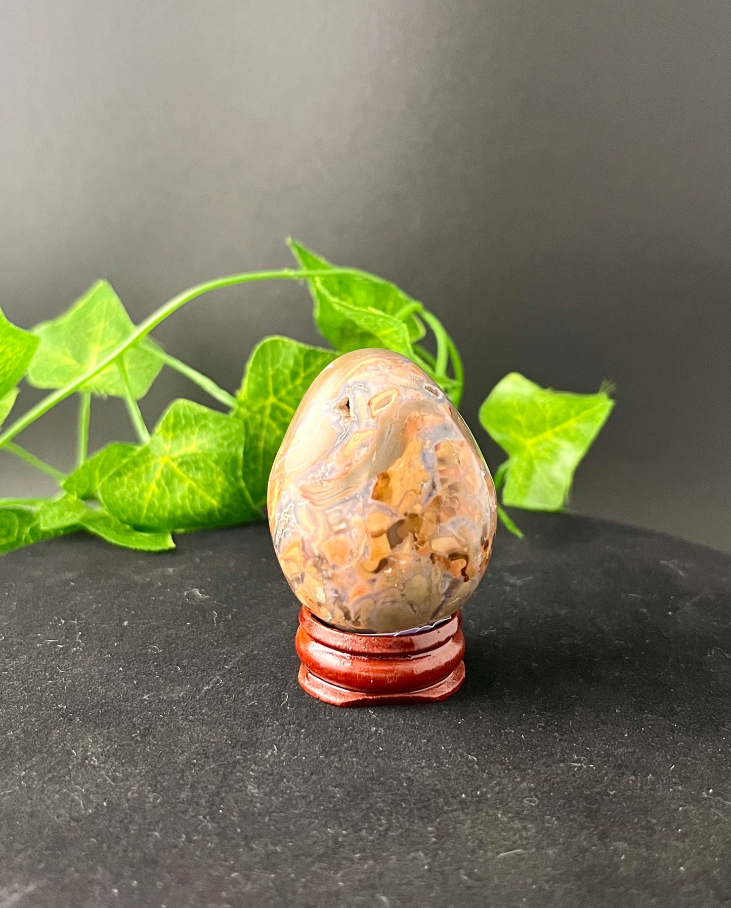 Agate Druzy Egg