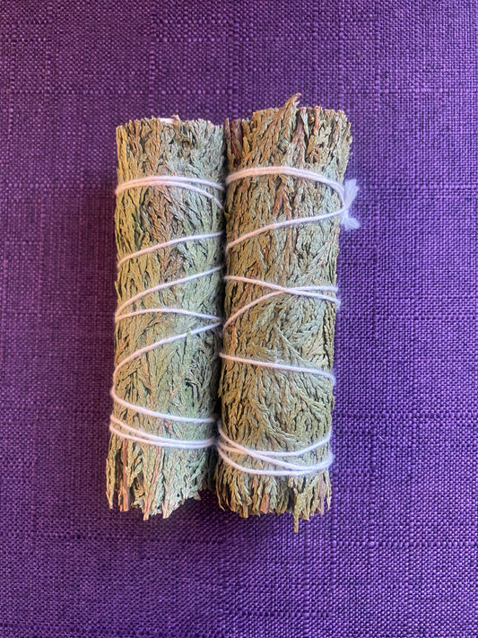 Cedar Smudge Sage Wand 4"