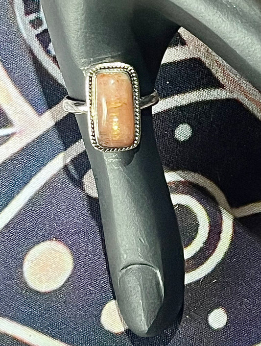 Sun Stone Rectangle Ring