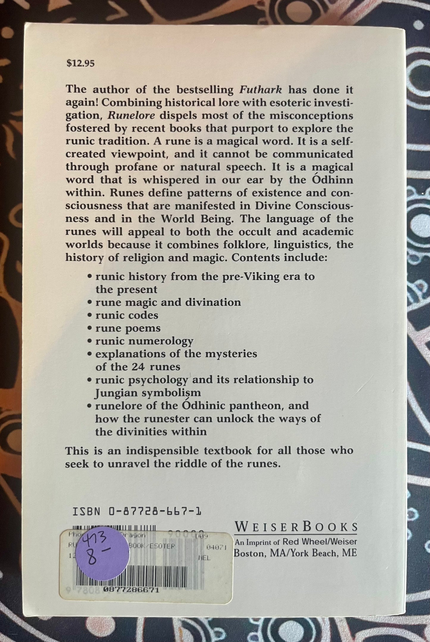 Runelore by Thorsson - Paperback