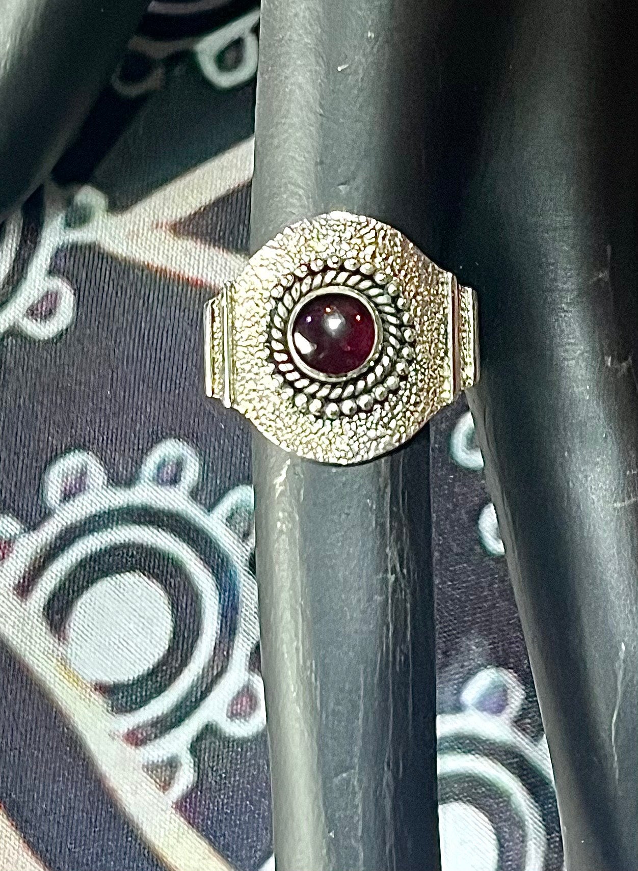 Garnet Cigar Ring