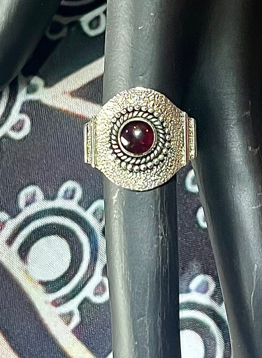Garnet Cigar Ring