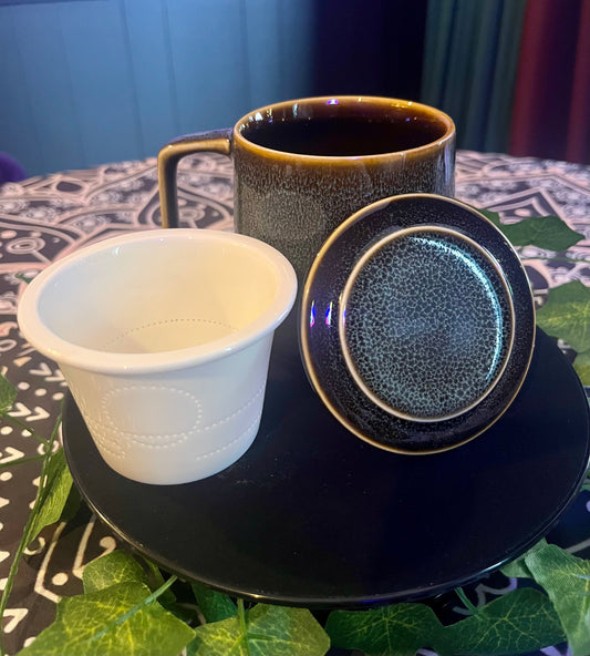 Green Teacup With Strainer