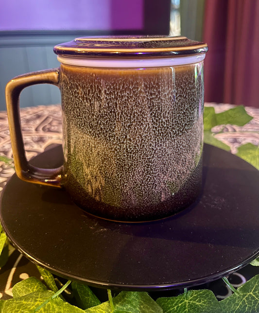 Green Teacup With Strainer