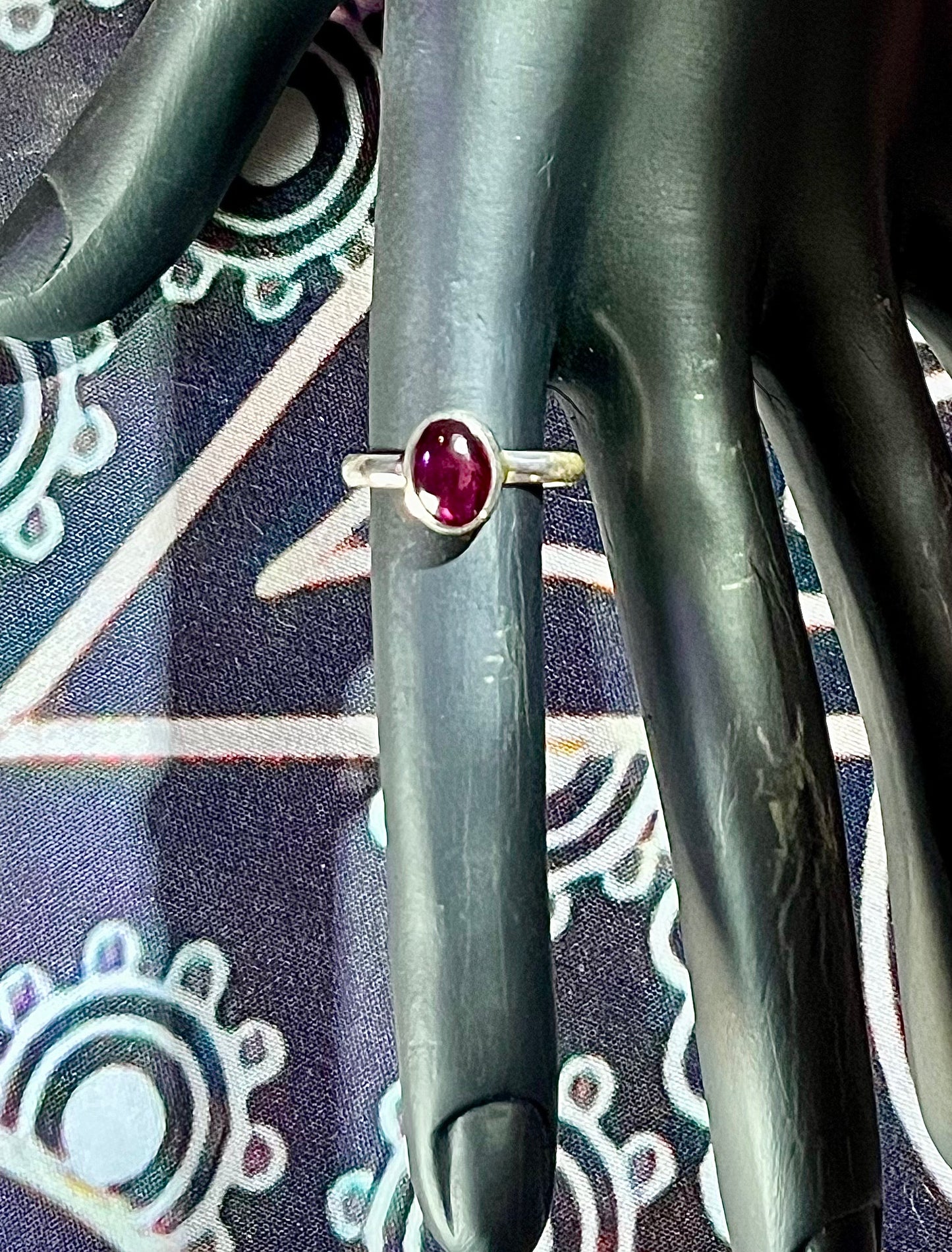 Small Garnet Oval Ring