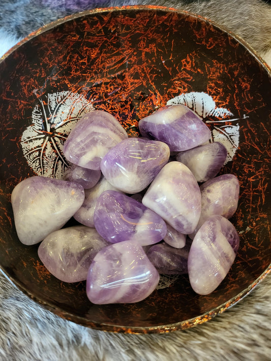 Chevron Amethyst Tumble - Medium