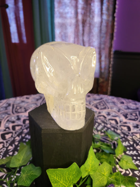Clear Quartz Alien Skull