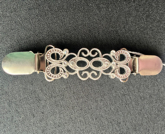 Cloak/Sweater Clasp - Oblong Rhinestone