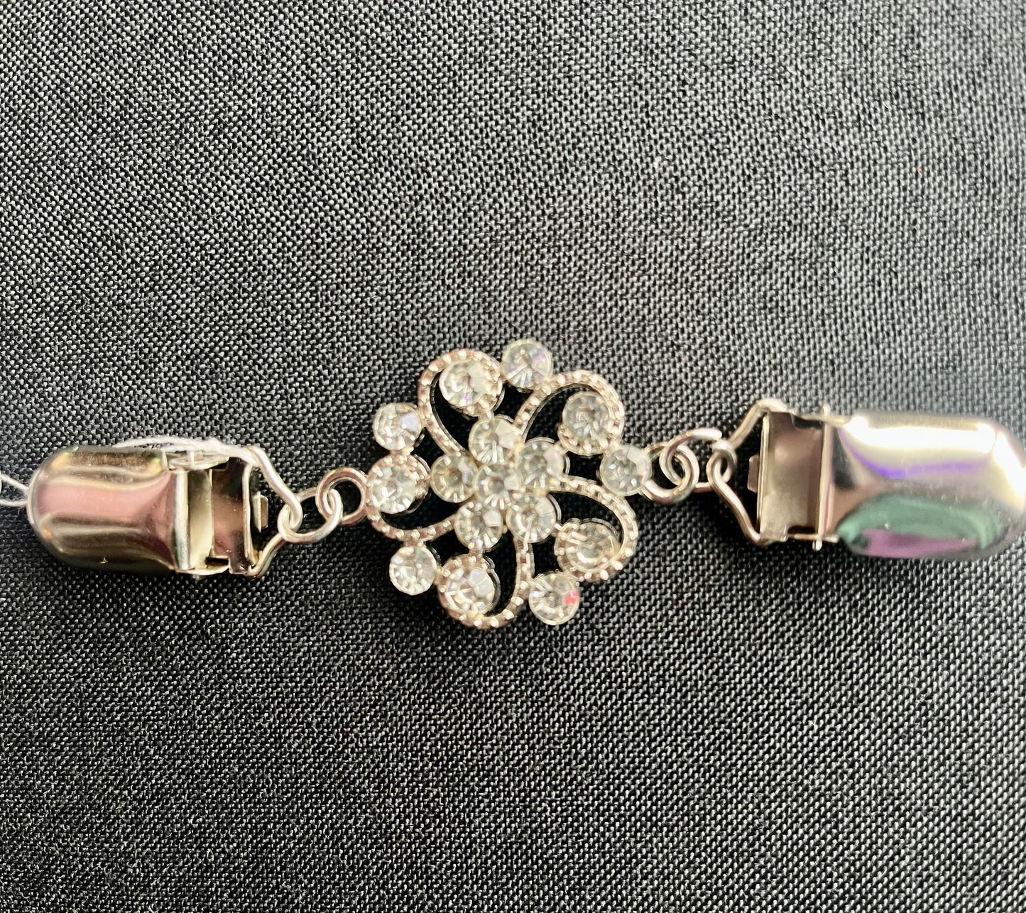 Cloak/Sweater Clasp - Rhinestone Flower