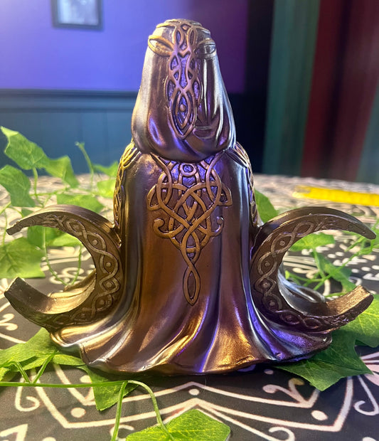 Gaia Triple Moon Goddess Statue