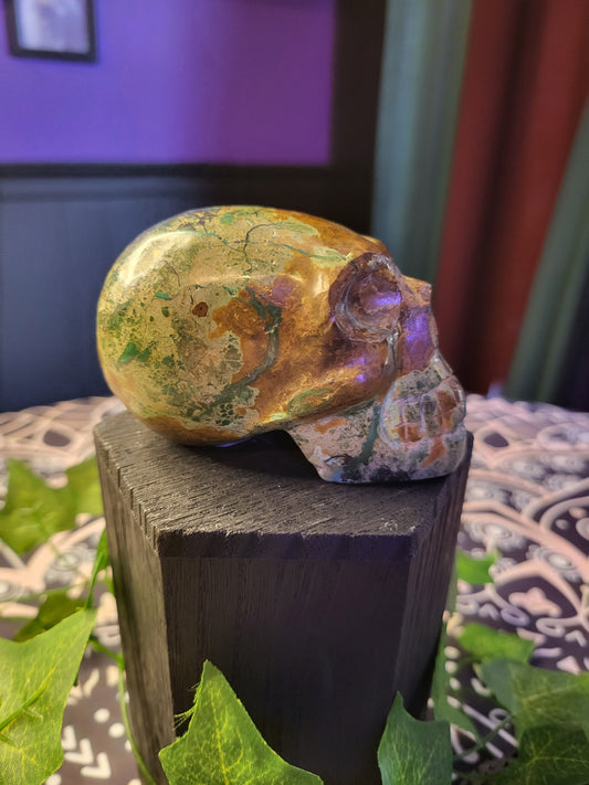 Green Opal Skull