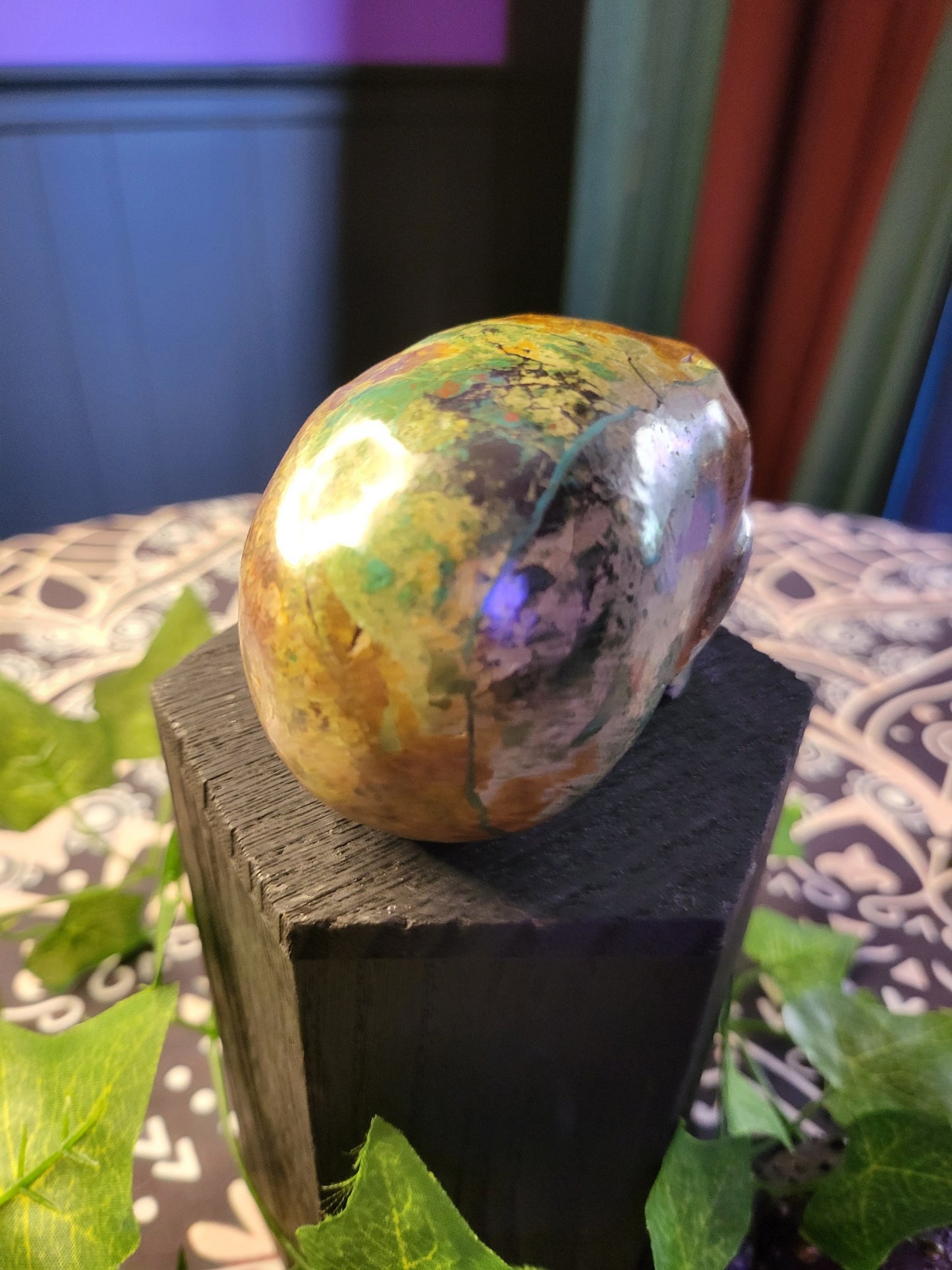 Green Opal Skull