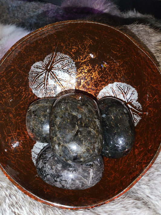 Larvikite Palm Stone