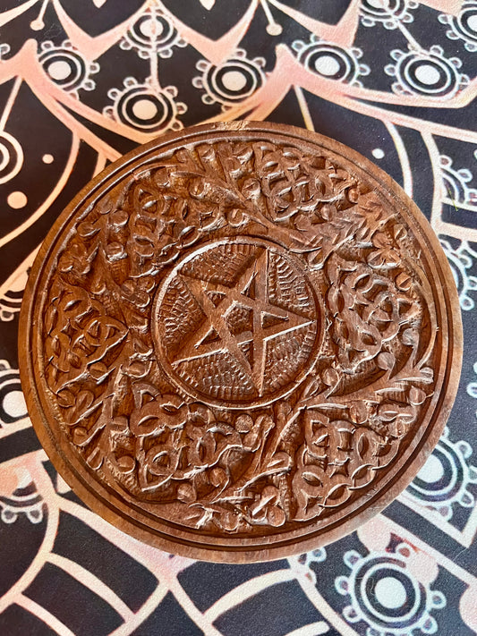 Pentagram Wood Altar Tile