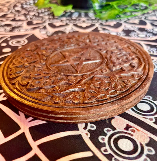 Pentagram Wood Altar Tile