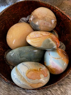 Polychrome Jasper Palm Stone
