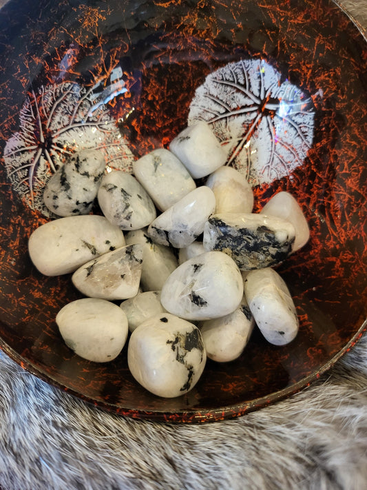 Rainbow Moon Stone Tumbles