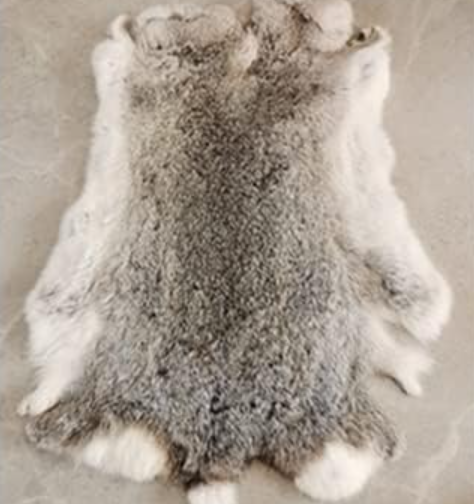 Rabbit Hide/Fur 10" X 14"