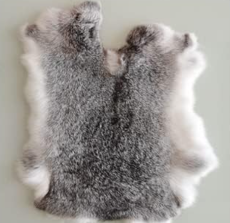 Rabbit Hide/Fur 10" X 14"
