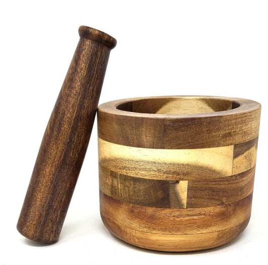Acacia Wooden Mortar & Pestle