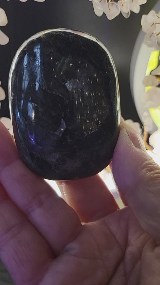 Larvikite Palm Stone