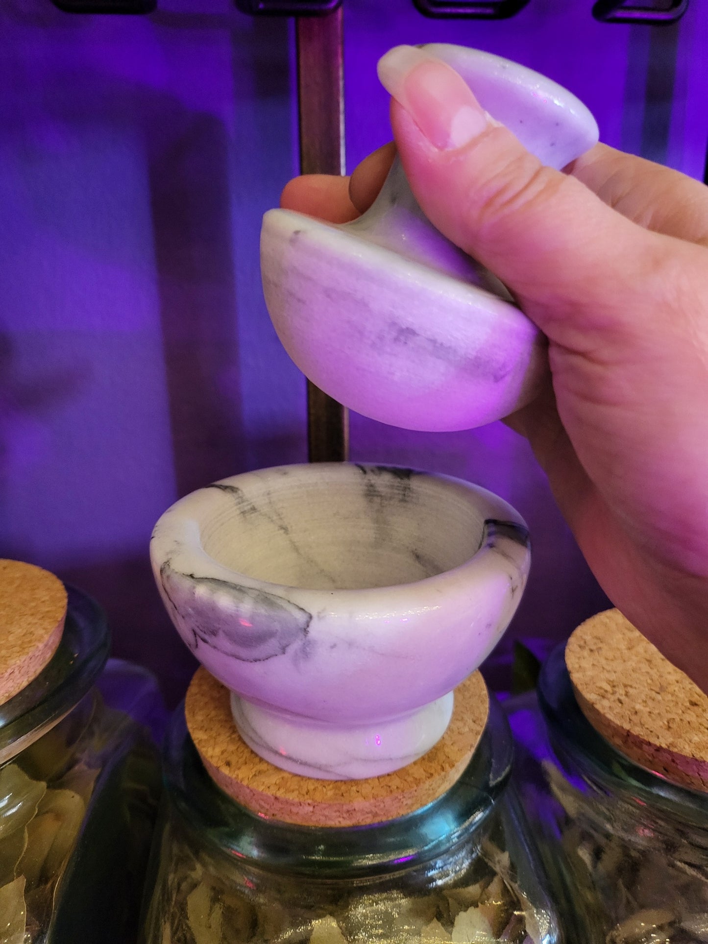 Marble Mortar Pestle
