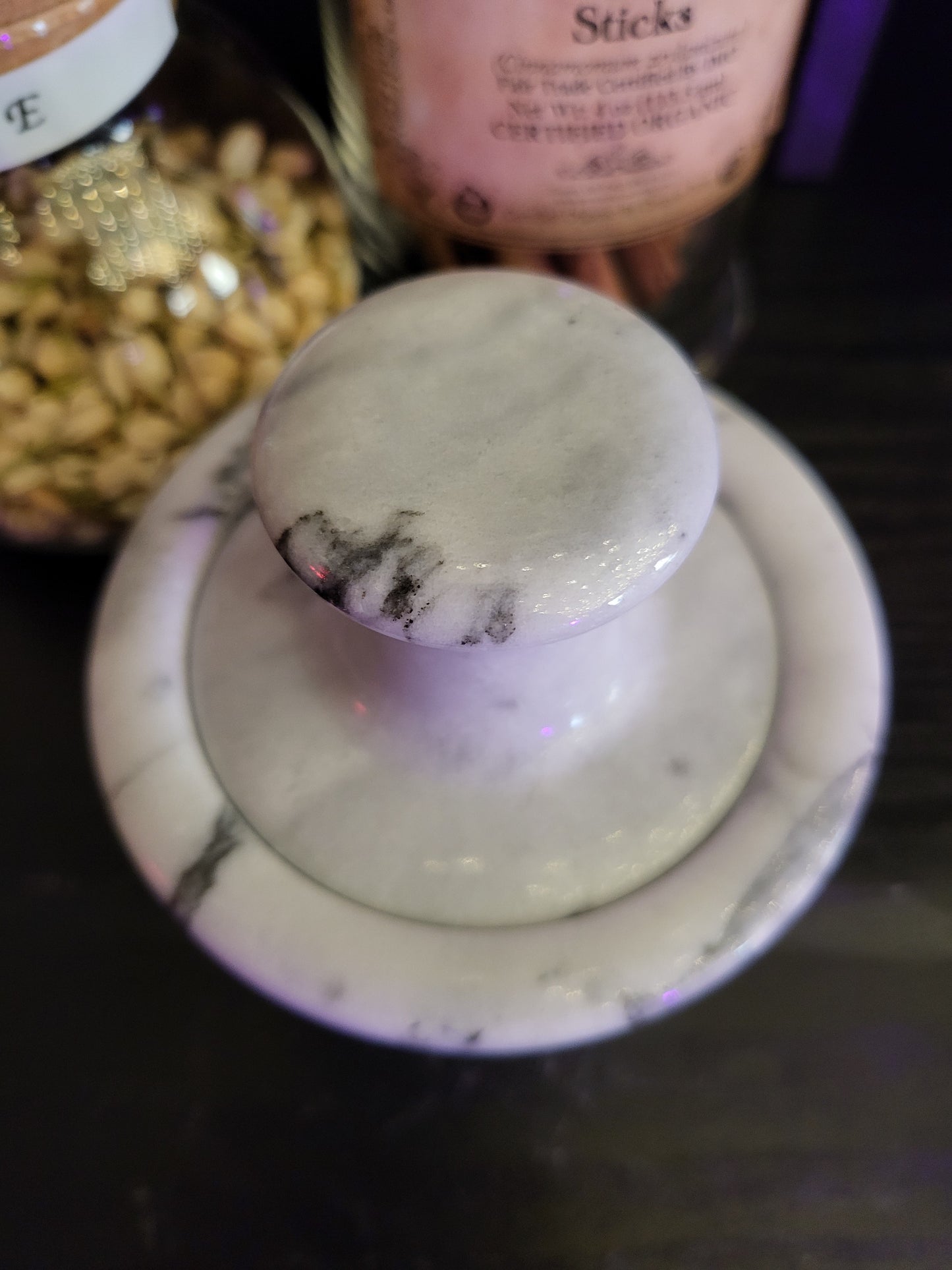 Marble Mortar Pestle