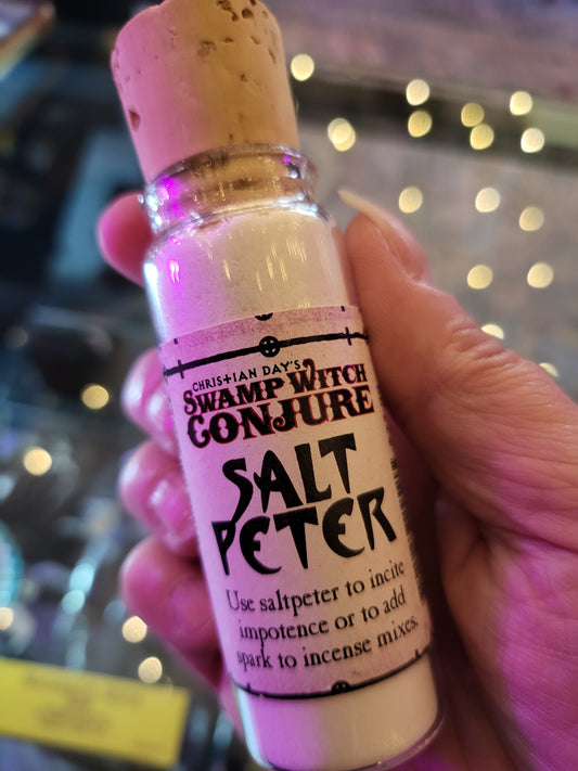 Salt Peter In Jar With Cork Top