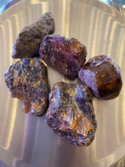 Blue Amber Chunks