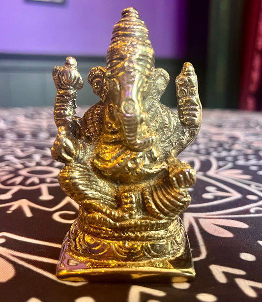 Lord Ganesh Honey Gold Statue