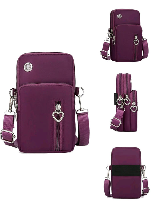 Heart Decor Crossbody Purse