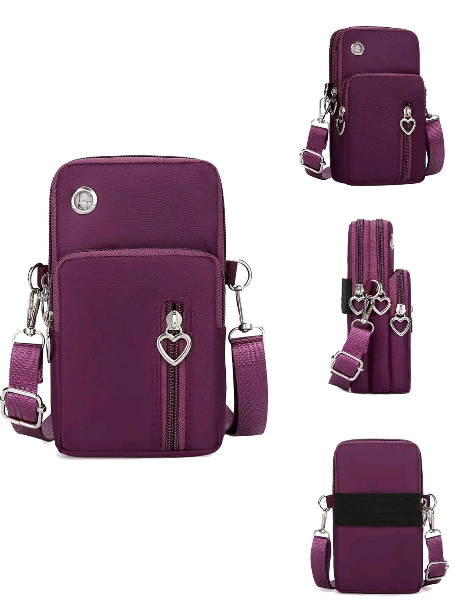 Heart Decor Crossbody Purse