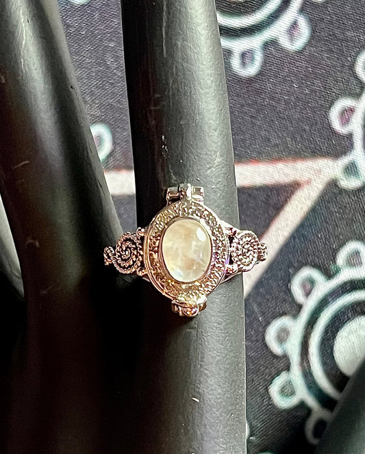 Moonstone Poison Ring