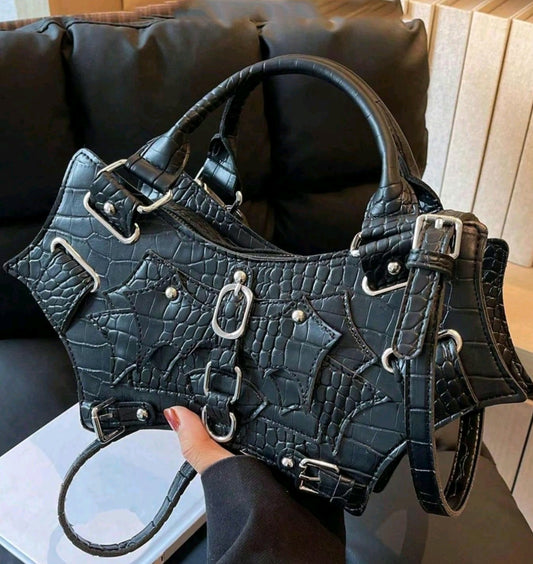 Gothic Bat Wing Purse - Black
