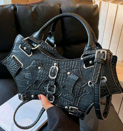 Gothic Bat Wing Purse - Black