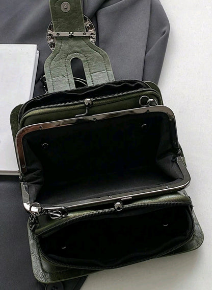 Riveted Purse With Chain