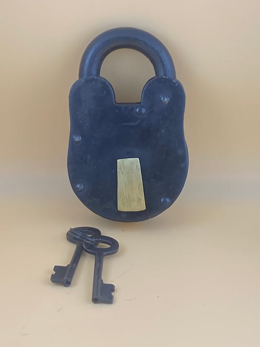 Antique Lock With  2 Skelton Keys