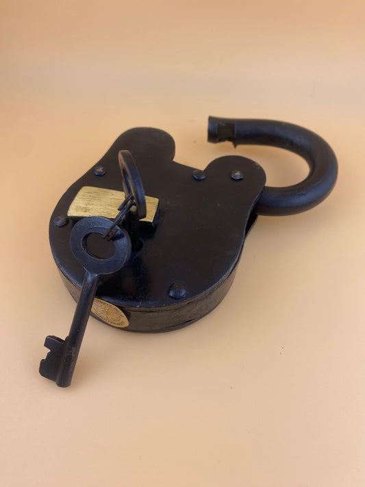 Antique Lock With  2 Skelton Keys